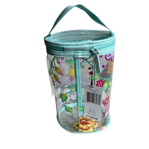 NWT Disney Vera Bradley Tinker Bell Clear Cosmetic Bag With Handle & Zipper - Picture 4 of 6